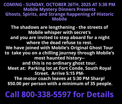 Ghost Tour 2 Ghost Tour and Mystery Dinner 2025