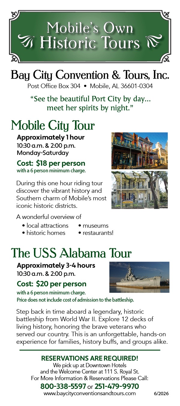 Historic Tours in Downtown Mobile, Alabama
